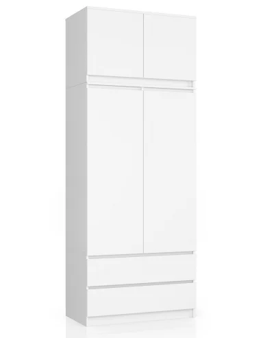 SZAFA Z NADSTAWKĄ S 90 cm 2 DRZWI 2 SZUFLADY PK 