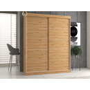 Szafa Iga 160/C Z Przesuwnymi Drzwiami - Nowoczesny Design - Kolor: Dąb Artisan
