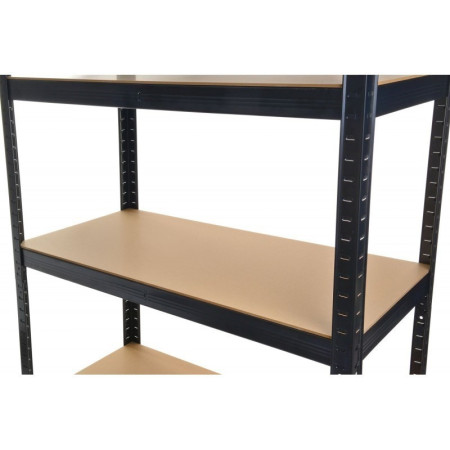 Regał Magazynowy MAG9030 Czarny 5 Półek 180x90x30 cm
