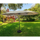 Parasol ogrodowy WIGA – duży parasol 270x460 cm z metalowym stelażem - Kolor: Beżowy