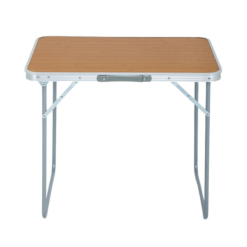 Składany stolik turystyczny NOSARA 70x50 cm – lekki, z aluminium, outdoor, piknik - Kolor: 1-Brązowy