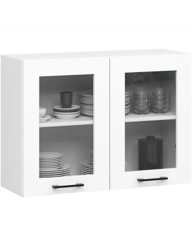 Szafka kuchenna wisząca W80 D2 H580 – Witryna z 2 półkami 