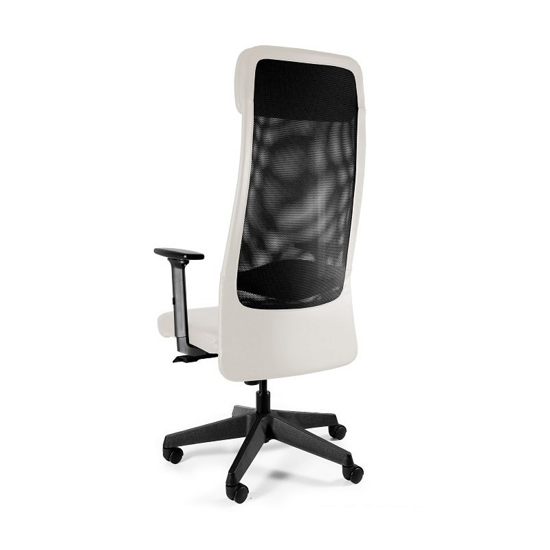 Fotel ARES SOFT, podłokietniki 3D, mechanizm SYNCHRON, udźwig 130 kg - Rodzaj Obicia: Eko-Skóra - Kolor Obicia: RPU-002 Biały
