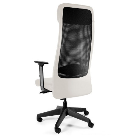 Fotel ARES SOFT, podłokietniki 3D, mechanizm SYNCHRON, udźwig 130 kg - Rodzaj Obicia: Eko-Skóra - Kolor Obicia: RPU-002 Biały