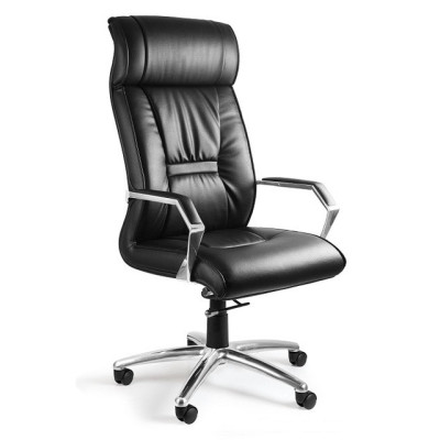 Fotel gabinetowy CELIO – mechanizm TILT PLUS, udźwig 130 kg - Rodzaj Obicia: Eko-Skóra - Kolor Obicia: RPU-001 Czarny