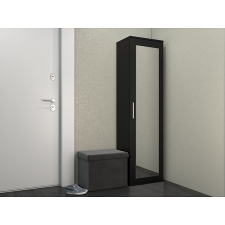 Szafa Duo Z Lustrem 180x50cm - Meble DUO - Kolor: Czarny