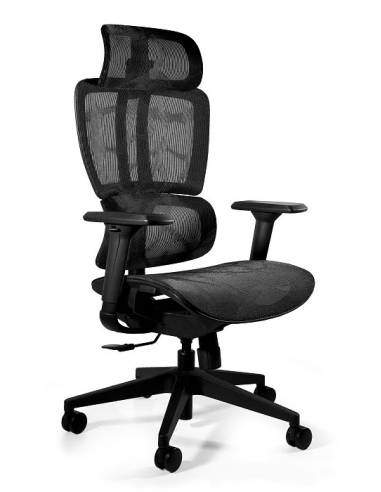 Fotel ergonomiczny DEAL PRO – wysuw siedziska, zagłówek, mechanizm SYNCHRON