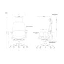 Fotel ergonomiczny ERGO z mechanizmem SYNCHRON i podłokietnikami 4D - Rodzaj Obicia: Siatka - Kolor Obicia: Czerwony