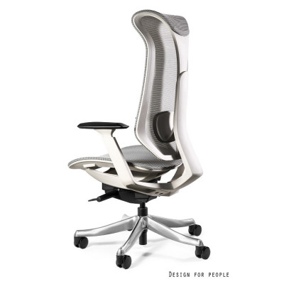 Fotel ergonomiczny FOCUS z mechanizmem SYNCHRON - Kolor Obicia: Szary ST - Rodzaj Obicia: Siatka - Kolor Stelaża: Szary 2