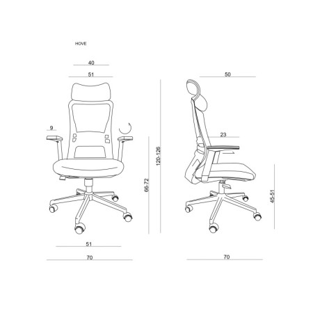 Fotel obrotowy HOVE z mechanizmem SYNCHRON