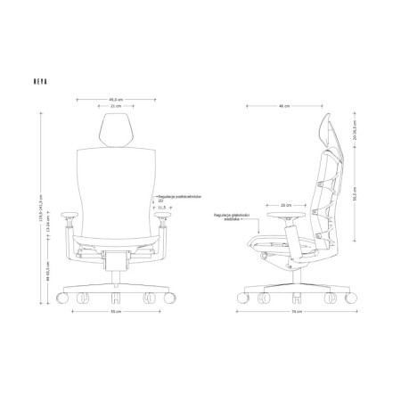 Fotel ergonomiczny REYA - podłokietniki 3D, mechanizm SYNCHRON - Kolor Siatki: RS01 Czarny - Kolor Stelaża: Czarny - Rodzaj Obicia: Siatka RS
