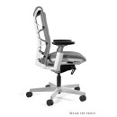 Fotel ergonomiczny REYA M - podłokietniki 3D, mechanizm SYNCHRON - Kolor Siatki: RS02 Szary - Kolor Stelaża: Biały - Rodzaj Obicia: Siatka RS