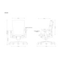 Fotel ergonomiczny REYA M - podłokietniki 3D, mechanizm SYNCHRON - Kolor Siatki: RS02 Szary - Kolor Stelaża: Biały - Rodzaj Obicia: Siatka RS