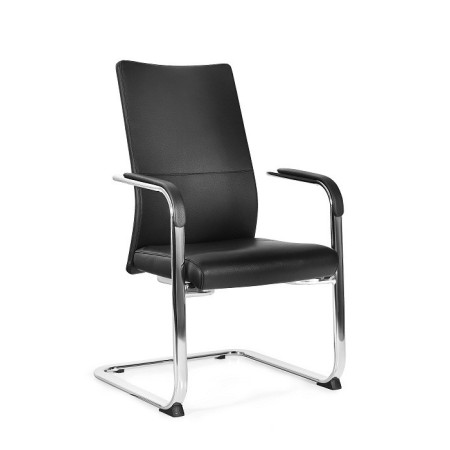 Fotel TRENT S – ekoskóra, aluminiowa podstawa, 130 kg
