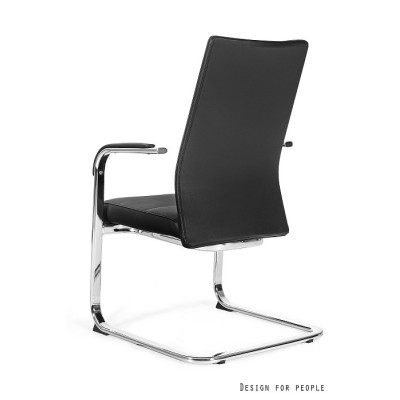 Fotel TRENT S – ekoskóra, aluminiowa podstawa, 130 kg 2