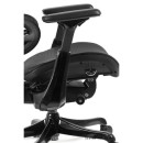 Fotel ergonomiczny ERGOTHRONE BLACK GUN – siatka, Synchron, podłokietniki 5D, podstawa aluminiowa