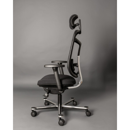 Fotel ergonomiczny GRID – SYNCHRON, podłokietniki 4D, funkcja kąta ujemnego, podstawa aluminiowa