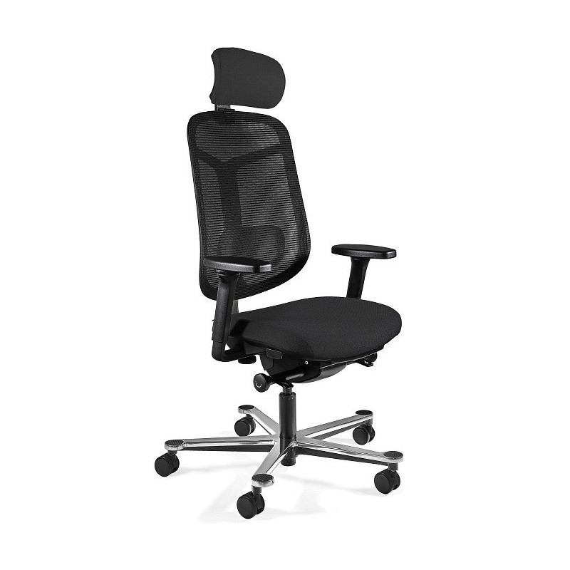 Fotel ergonomiczny GRID – SYNCHRON, podłokietniki 4D, funkcja kąta ujemnego, podstawa aluminiowa