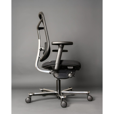 Fotel ergonomiczny GRID M – SYNCHRON, podłokietniki 4D, funkcja kąta ujemnego, podstawa aluminiowa