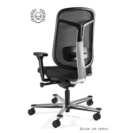Fotel ergonomiczny GRID M – SYNCHRON, podłokietniki 4D, funkcja kąta ujemnego, podstawa aluminiowa