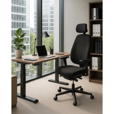 Fotel ergonomiczny MAGIC – SYNCHRON, podłokietniki 4D, funkcja kąta ujemnego, podstawa aluminiowa 2