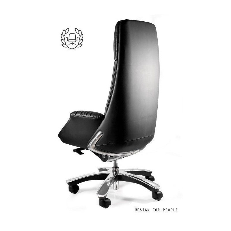 Fotel skórzany HIGH-END PATRON – Synchron, podstawa aluminiowa