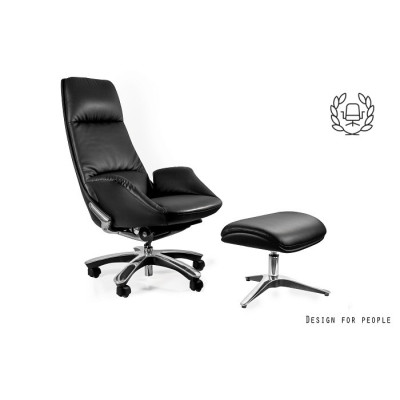 Fotel skórzany HIGH-END PATRON – Synchron, podstawa aluminiowa 2