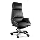 Fotel skórzany HIGH-END PATRON – Synchron, podstawa aluminiowa