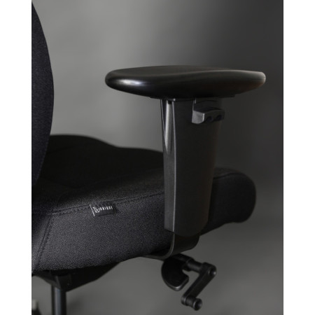 Fotel ergonomiczny do pracy zmianowej PIU – SYNCHRON, zagłówek 3D, udźwig 150 kg