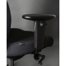 Fotel ergonomiczny do pracy zmianowej PIU – SYNCHRON, zagłówek 3D, udźwig 150 kg