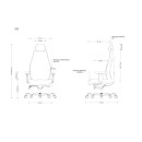 Fotel ergonomiczny do pracy zmianowej PIU – SYNCHRON, zagłówek 3D, udźwig 150 kg