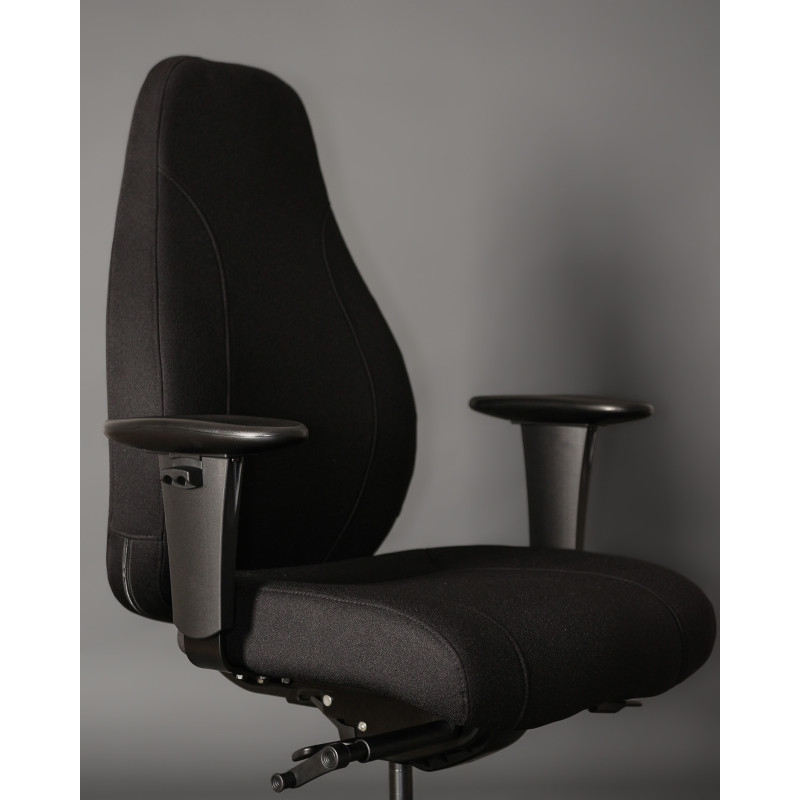 Fotel ergonomiczny do pracy zmianowej PIU M – SYNCHRON, udźwig 150 kg