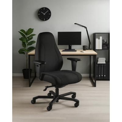 Fotel ergonomiczny do pracy zmianowej PIU M – SYNCHRON, udźwig 150 kg 2