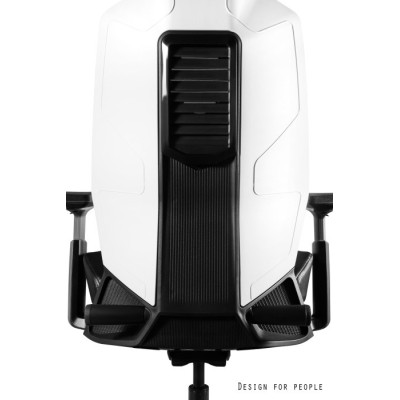 Fotel ergonomiczny RONIN - mechanizm SYNCHRON - Kolor Siatki: RS01 Czarny - Kolor Stelaża: Biały - Rodzaj Obicia: Elastomer - Kolor Obicia: TPE-4 Czarny 2