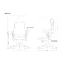 Fotel ergonomiczny WAU – mechanizm „slid”, regulacja lędźwi i podłokietniki 2D - Kolor Obicia: BL417 Slategrey (Łupkowo-szary) - Kolor Stelaża: Czarny - Rodzaj Obicia: Tkanina BL