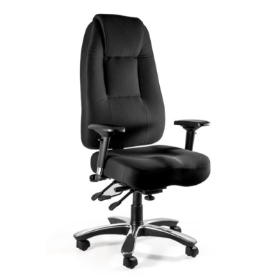 Fotel ergonomiczny do pracy zmianowej 24/7 COMMANDER z mechanizmem asynchronicznym i podłokietnikami 4D