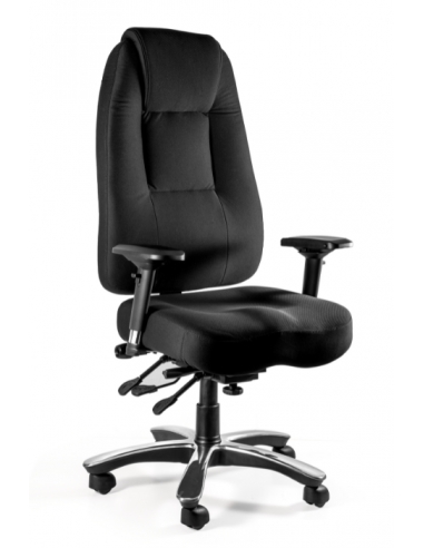 Fotel ergonomiczny 24/7 COMMANDER z mechanizmem asynchronicznym i podłokietnikami 4D, obciążenie 150 kg