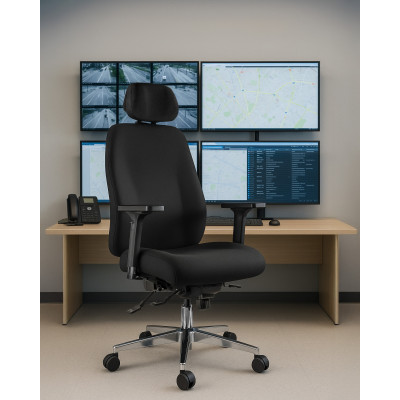 Fotel ergonomiczny do pracy zmianowej 24/7 ULTIMA z zagłówkiem 2