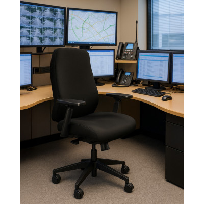 Fotel ergonomiczny do pracy zmianowej 24/7 ZOME z mechanizmem SYNCHRON i podłokietnikami 3D 2