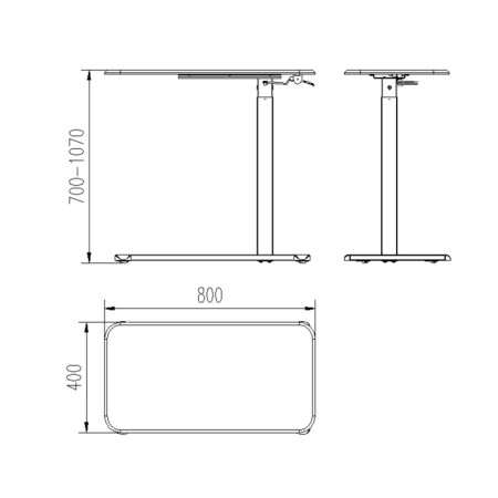 Stolik pod laptopa LAPTOP DESK ergonomiczny - Kolor: Biały - Kolor Stelaża: Biały