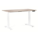 Biurko FIGHTER SINGLE DESK z elektryczną regulacją wysokości - Kolor: Beżowy - Kolor Stelaża: Biały - Rozmiar blatu: 160x70 cm