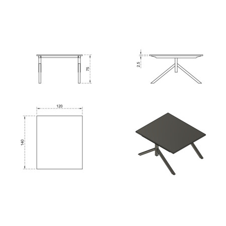 System Biurowy MARS WORKSTATION 2 – blat MFC 25 mm, orzech