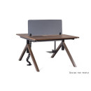 System Biurowy MARS WORKSTATION 2 – blat MFC 25 mm, orzech