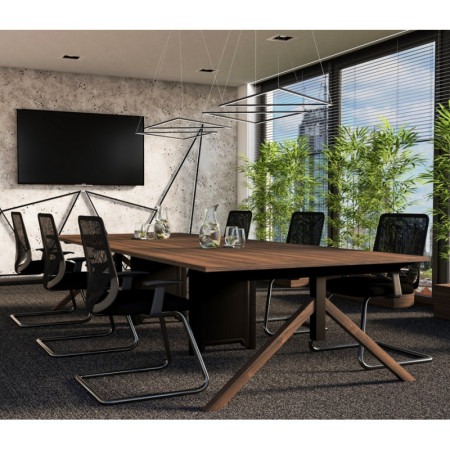 System Biurowy MARS WORKSTATION 6 – blat MFC 25 mm, orzech