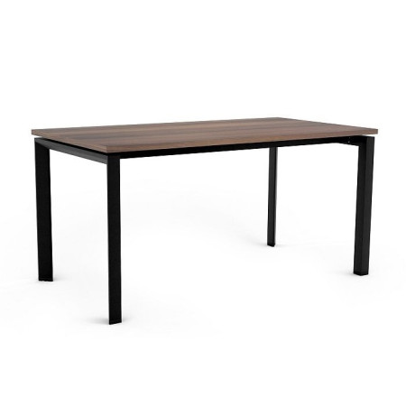 System biurowy PASON MANAGER DESK – blat MFC 25 mm, stelaż metalowy - Kolor Stelaża: Czarny - Rozmiar blatu: 150x80 cm - Kolor: Orzech