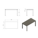 System biurowy PASON MANAGER DESK – blat MFC 25 mm, stelaż metalowy - Kolor: Biały - Kolor Stelaża: Biały - Rozmiar blatu: 150x80 cm