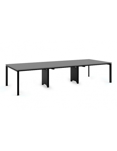 System biurowy PASON WORKSTATION 6 – blat MFC 25 mm, stelaż metalowy - 3
