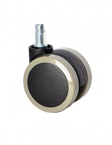 Kółka gumowane CT75-431G do foteli, miękkie, 5 szt., 75 mm, trzpień 11 mm - 1