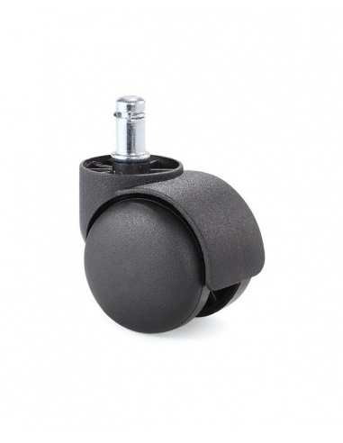 Kółka nylonowe CT-01 do foteli, twarde, 5 szt., 50 mm, trzpień 11 mm - 1