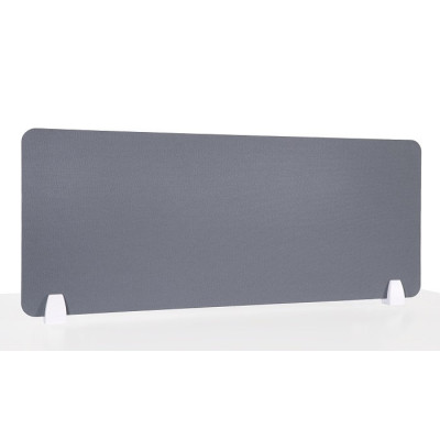 Przegroda biurkowa SCREEN 100X40, tapicerowana, 2 uchwyty - Kolor: Biały